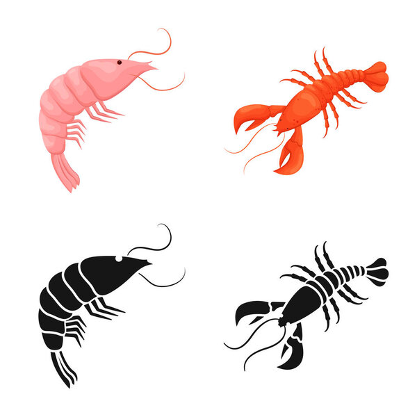 Векторный дизайн закусок и океанского символа. Набор векторных иллюстраций для закусок и деликатесов
.