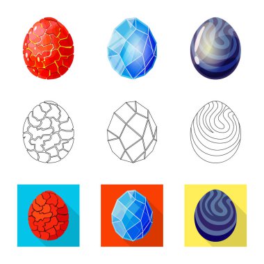 Hayvan ve tarih öncesi simge vektör tasarımı. Hisse senedi için hayvan ve sevimli vektör simge topluluğu.