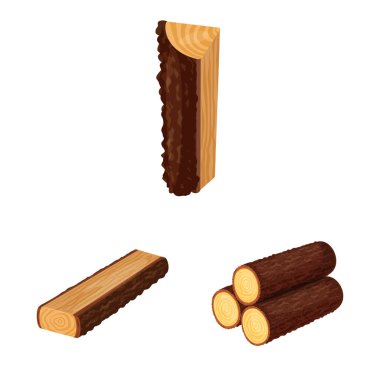 Tabela ve ahşap logo izole nesne. Web için tabela ve ahşap stok sembolü koleksiyonu.