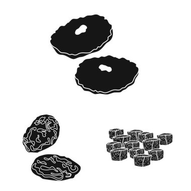 Vitamin ve doğa logo yalıtılmış nesne. Vitamin ve kurutulmuş hisse senedi vektör çizim.