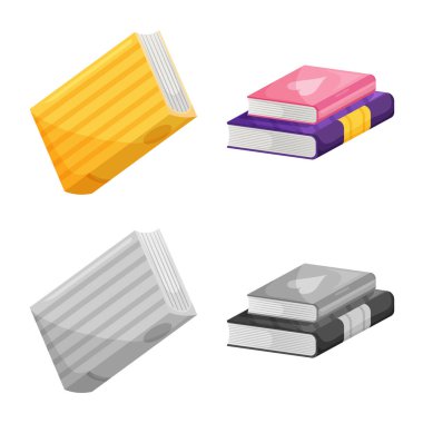 Eğitim ve kapak logo vektör Illustration. Eğitim ve kitabevi hisse senedi simgesi için web topluluğu.