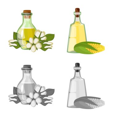 Sağlıklı ve sebze simge vektör Illustration. Sağlıklı kümesi ve hisse senedi için tarım vektör simgesi.