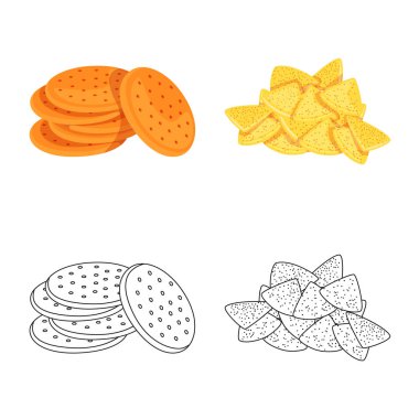 Oktoberfest ve bar simge vektör Illustration. Oktoberfest ve hisse senedi için pişirme vektör ikon koleksiyonu.