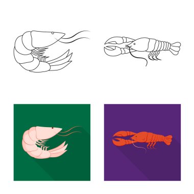 Meze ve okyanus simgesi yalıtılmış nesne. Meze koleksiyonu ve hisse senedi için incelik vektör simgesi.