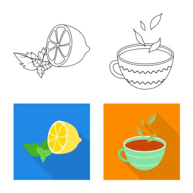 Sağlıklı ve çiçek logo vektör tasarımı. Sağlıklı ve degrade hisse senedi vektör çizim seti.