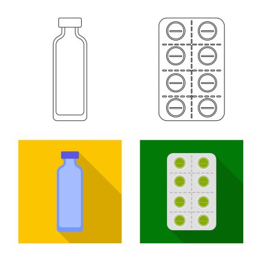 Perakende ve sağlık logo vektör tasarımı. Hisse senedi için perakende ve sağlık vektör simge kümesi.