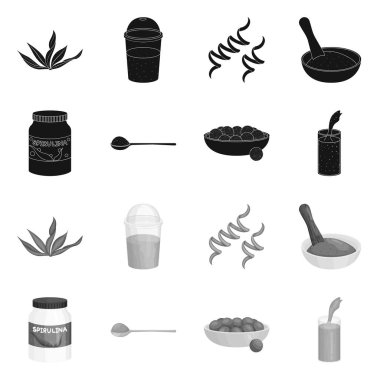 Protein ve deniz işareti vektör Illustration. Protein ve web için doğal hisse senedi simgesi.