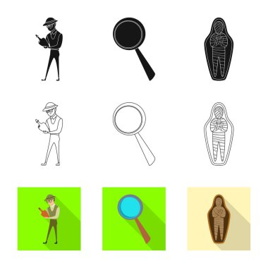 Hikaye ve öğeleri işaret yalıtılmış nesne. Hikaye ve öznitelikleri hisse senedi vektör çizim seti.