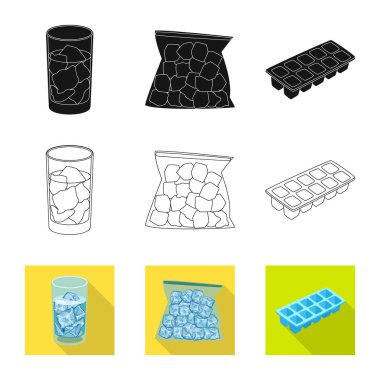 Doku ve donmuş işareti vektör tasarımı. Doku ve hisse senedi için şeffaf vektör ikon koleksiyonu.