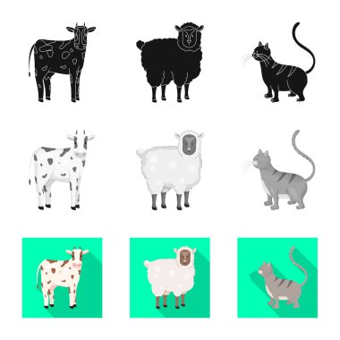 Üreme ve mutfak logo vektör tasarımı. Set ıslahının ve organik web için hisse senedi simgesi.