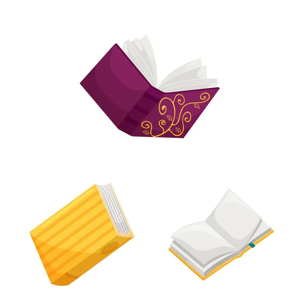 Ilustración vectorial del icono de biblioteca y librería. Colección de biblioteca y literatura stock vector ilustración . — Vector de stock