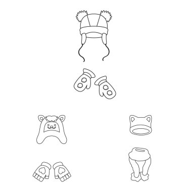 Kış ve soğuk logo yalıtılmış nesne. Kış ve sıcak hisse senedi vektör çizim.