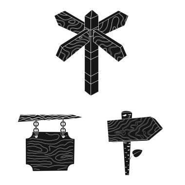 Ham ve parke logosu vektör tasarımı. Web için ham ve ahşap stok sembolü seti.