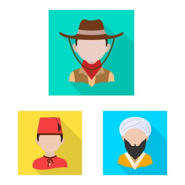 Ulus ve yarış logosu vektör Illustration. Web için ulus ve Kullanıcı stok sembolü koleksiyonu.