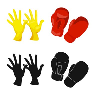 Siluet ve güvenlik logo vektör Illustration. Siluet ve konfor hisse senedi vektör çizim seti.