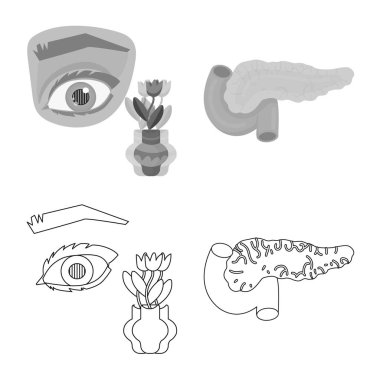 Diyet ve tedavi logo vektör Illustration. Diyet ve ilaç hisse senedi vektör çizim seti.