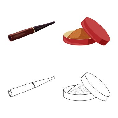 Çöp illüstrasyon vektör ve simge durdurmak. Çöp ve alışkanlık hisse senedi vektör çizim topluluğu.