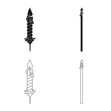 Gevşeme ve alev sembolü vektör tasarımı. Gevşeme ve web için balmumu hisse senedi simgesi.