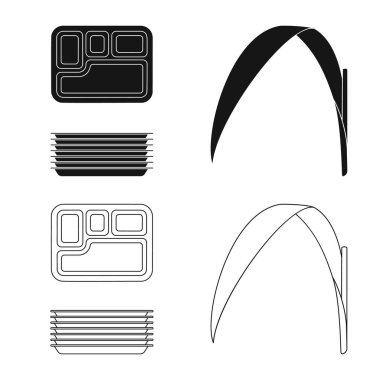 Çiftlik ve tarım işareti vektör Illustration. Web Çiftliği ve teknoloji hisse senedi simgesi kümesi.