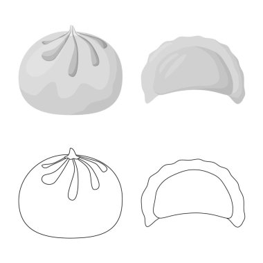 Ürünler ve pişirme simge vektör tasarımı. Ürünler ve web için meze hisse senedi simgesi.