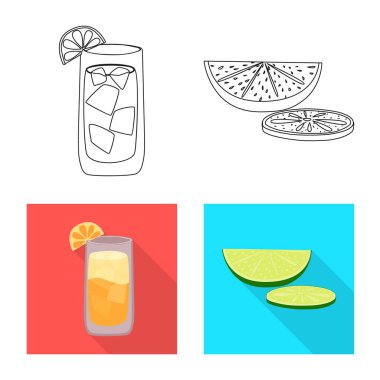 Kafe ve Latin simge vektör tasarımı. Kafe ve web için ulusal hisse senedi simgesi toplama.