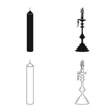 Gevşeme ve alev simge vektör tasarımı. Gevşeme ve balmumu hisse senedi vektör çizim koleksiyonu.