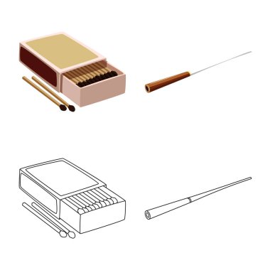 Çöp ve dur işareti vektör Illustration. Hisse senedi için çöp ve alışkanlık vektör simge kümesi.