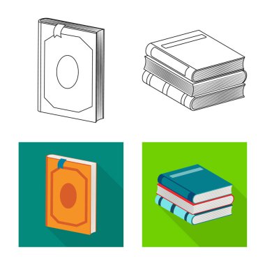 Eğitim ve kapak sembolü yalıtılmış nesne. Eğitim ve kitabevi hisse senedi vektör çizim.