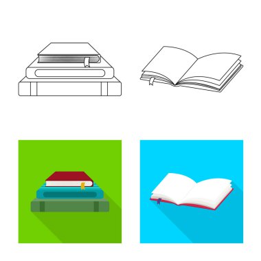Eğitim ve kapak simge vektör Illustration. Eğitim ve kitabevi hisse senedi vektör çizim koleksiyonu.