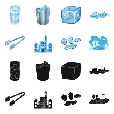 Doku ve donmuş logo vektör çizimi. Doku ve şeffaf hisse senedi vektör çizim koleksiyonu.