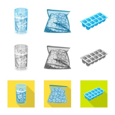 Doku ve donmuş işareti vektör tasarımı. Doku ve şeffaf hisse senedi vektör çizim.