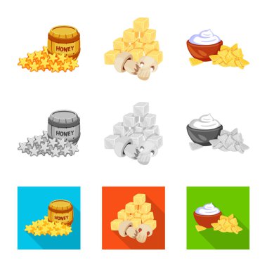 Tat ve işareti daiç yalıtılmış nesne. Tat ve web için organik hisse senedi simgesi.