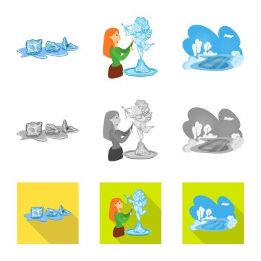 Doku ve donmuş simge vektör tasarımı. Doku ve şeffaf hisse senedi vektör çizim.