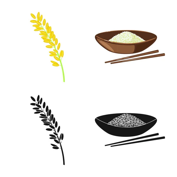 Векторная иллюстрация урожая и экологического символа. Набор векторных значков для урожая и приготовления пищи на складе . — стоковый вектор