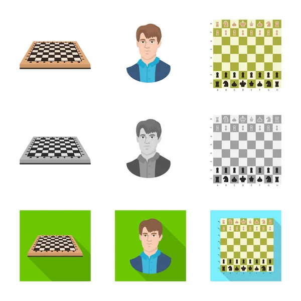 Vektoros illusztráció sakk-matt és vékony ikon. Készlet a sakk-matt és cél vektor stock illusztráció. — Stock Vector