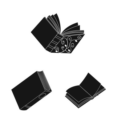 İllüstrasyon ve bilgi işareti yalıtılmış nesne. Web için illüstrasyon ve kitapçı stok sembolü koleksiyonu.