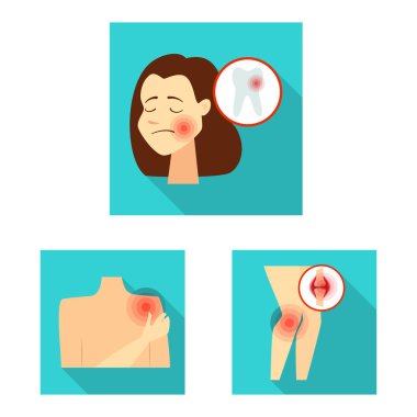 Hasar ve yara logo vektör Illustration. Hasar ve işleme hisse senedi simgesi için web topluluğu.