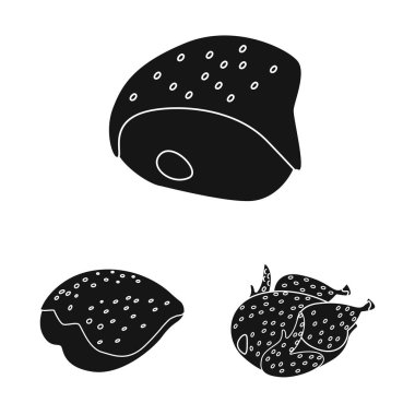 Restoran ve tarım sembolü izole nesne. Stok için restoran ve ham vektör simgesinin toplanması.