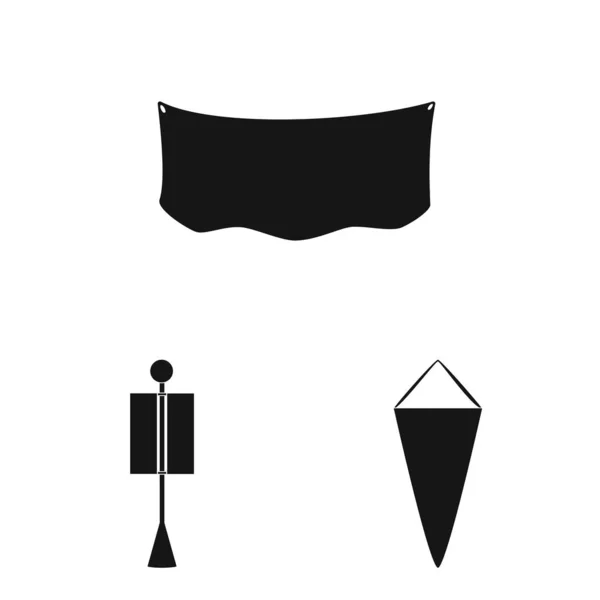 Illustration vectorielle du logo matériel et média. Collection de matériel et de textile symbole de stock pour la toile . — Image vectorielle