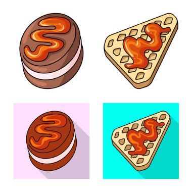 Şekerleme ve mutfak simge vektör Illustration. Şekerlemeler ve ürün stok vektör çizim koleksiyonu.