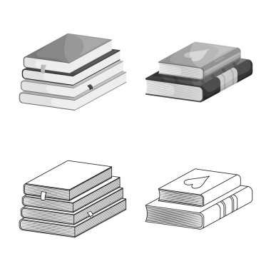 Eğitim ve kapak simgesi yalıtılmış nesne. Eğitim ve kitabevi hisse senedi vektör çizim koleksiyonu.
