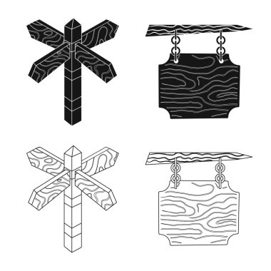 Ham vektör çizim ve orman oturum açın. Parke hisse senedi vektör çizim ve ham kümesi.