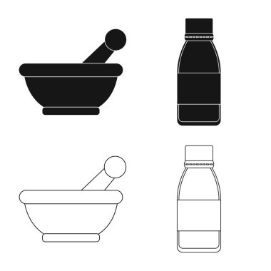 Perakende ve sağlık sembol vektör çizimi. Perakende ve sağlık hisse senedi vektör çizim topluluğu.