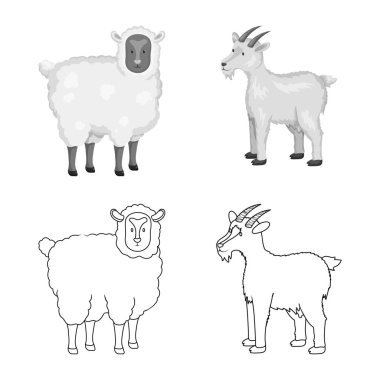 Üreme ve mutfak işareti çizimi vektör. Set ıslahının ve organik stok vektör çizim.