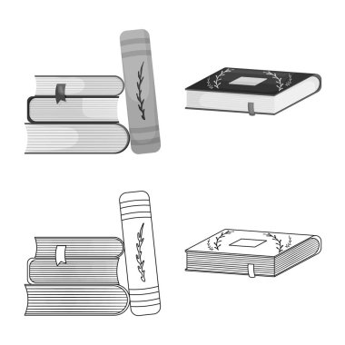 Eğitim ve kapak logo vektör tasarımı. Eğitim ve kitabevi hisse senedi vektör çizim.