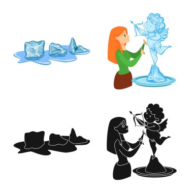 Doku ve donmuş logo yalıtılmış nesne. Doku ve şeffaf hisse senedi vektör çizim koleksiyonu.