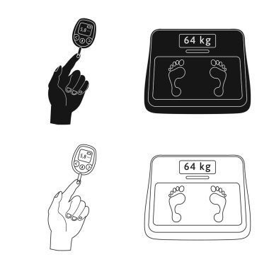 Diyet ve tedavi simge vektör tasarımı. Diyet ve ilaç hisse senedi simgesi için web topluluğu.