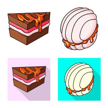 Şekerleme ve mutfak simge vektör Illustration. Şekerlemeler ve ürün stok vektör çizim.