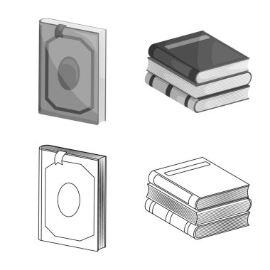 Eğitim ve kapak logo vektör Illustration. Eğitim ve kitabevi hisse senedi vektör çizim.