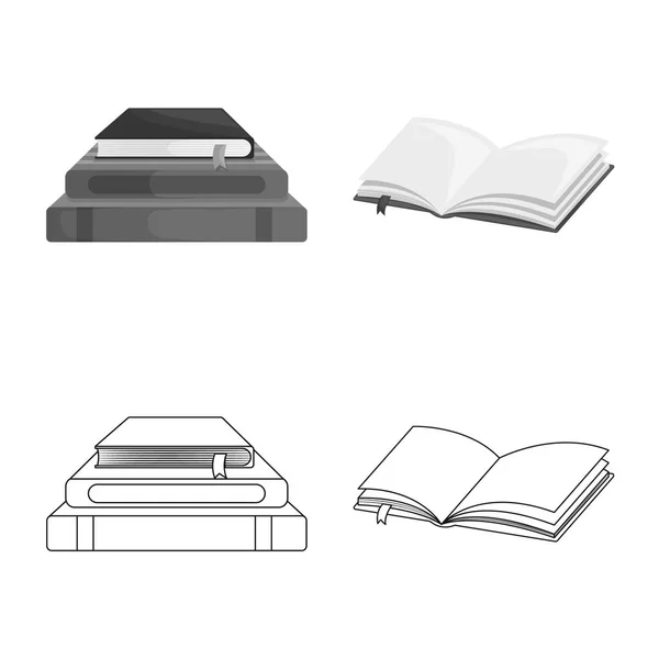 Ilustración vectorial del ícono de formación y portada. Conjunto de formación y librería icono vectorial para stock . — Vector de stock